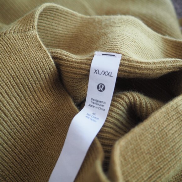 Lululemon Boxy Cotton-Blend Sweater in Auric Gold sz XL/XXL - Picture 9 of 9